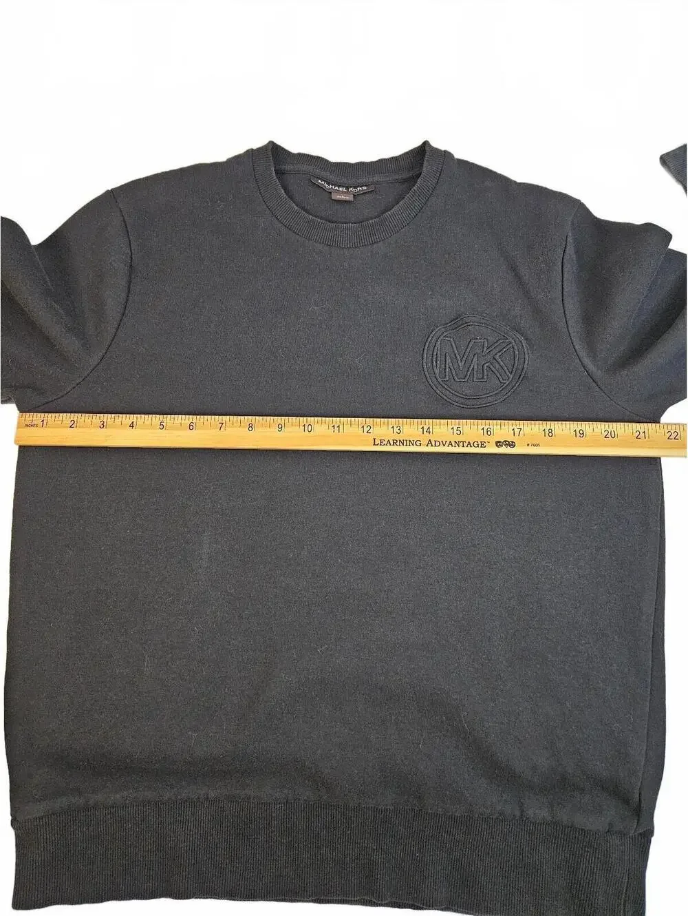 Michael Kors Black Cotton Blend Sweatshirt with Tonal Patch Detail Size L Unisex